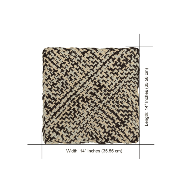 Image of Set of 4 Hand-Woven Square Placemats / Dining Mats Aubergine, Blue, Moss green, Grey, Lemon, Light purple