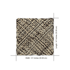 Set of 4 Hand-Woven Square Placemats / Dining Mats Aubergine, Blue, Moss green, Grey, Lemon, Light purple