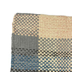 Braided Edged Floor Rug / Throw | Blue, Pink, Off White, Grey