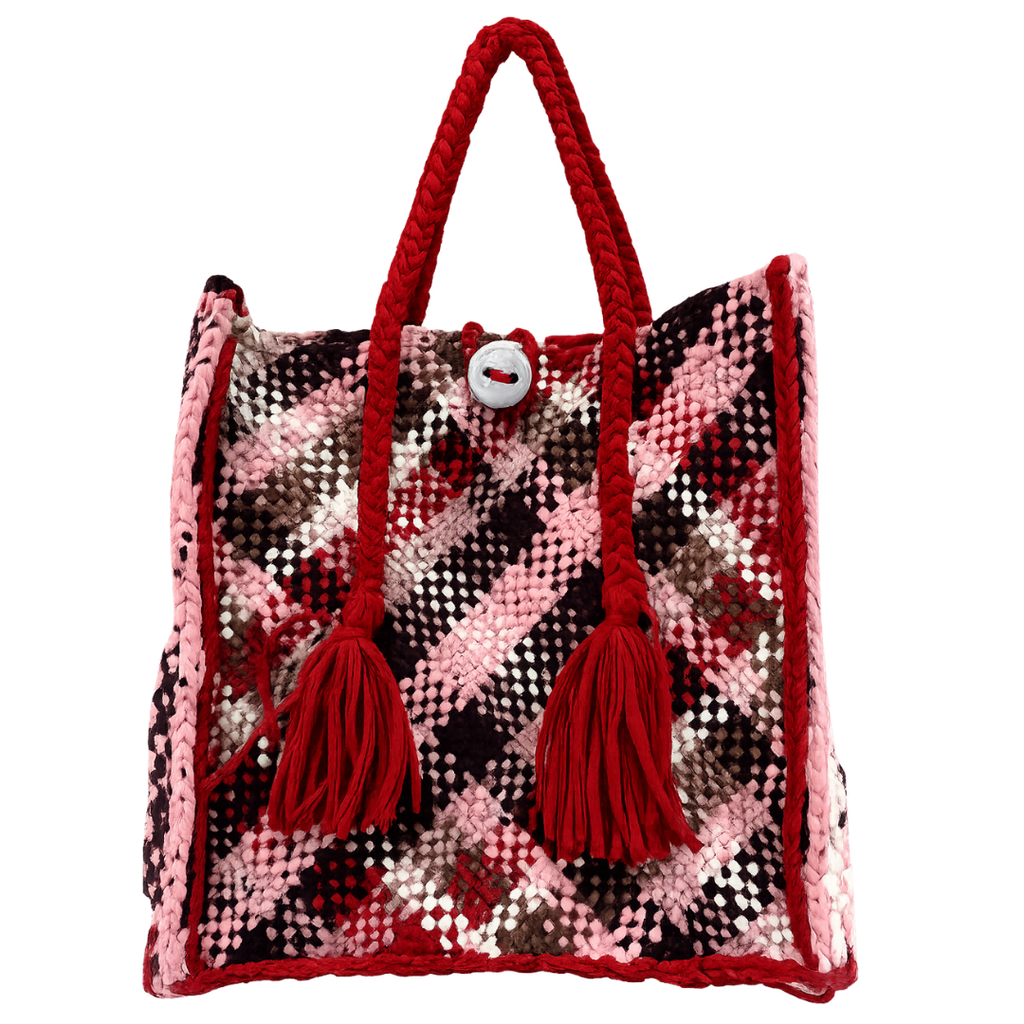 Soft Tote | Hand Carry | Blood Red, Black, Baby Pink
