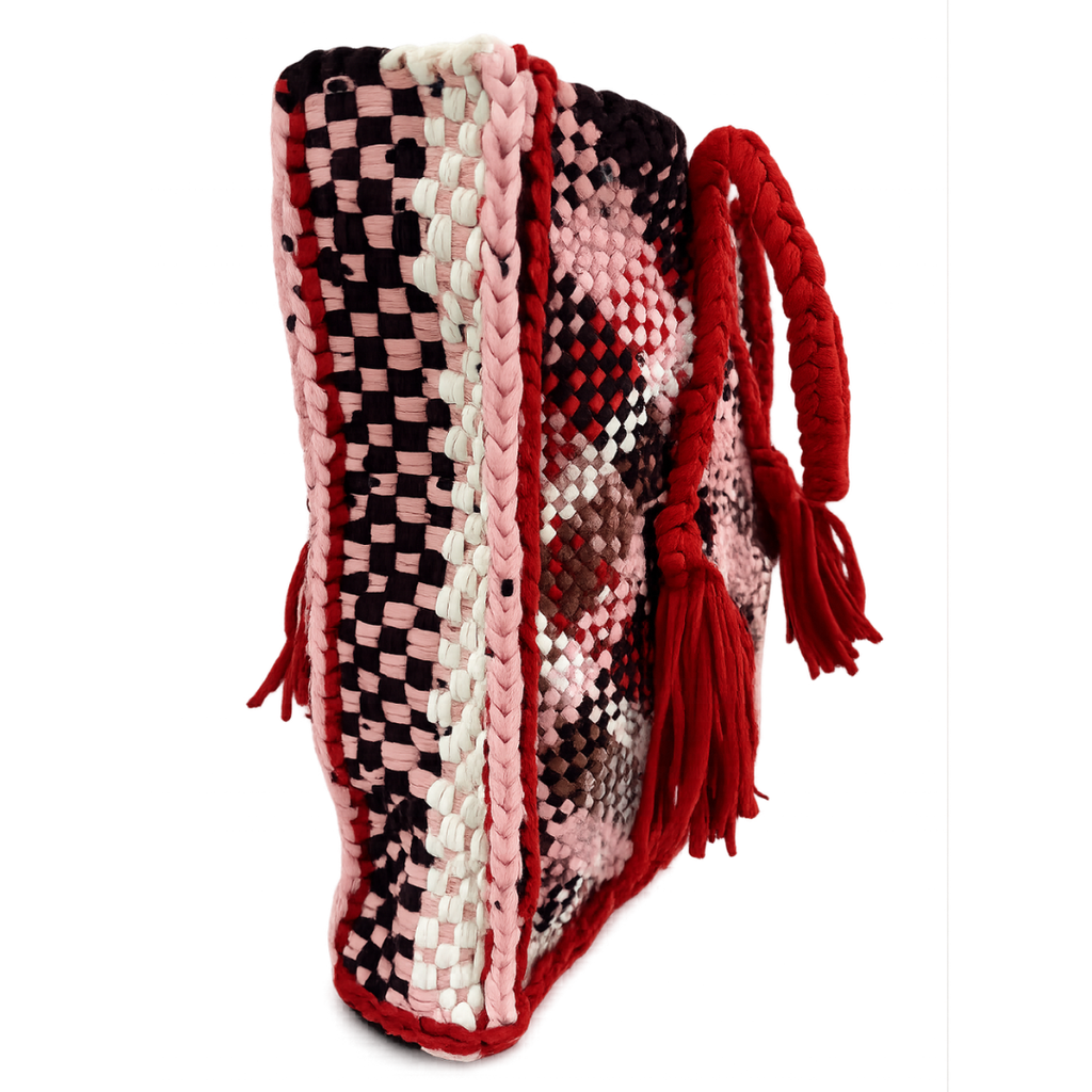 Soft Tote | Hand Carry | Blood Red, Black, Baby Pink