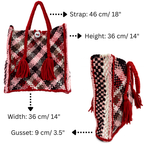 Soft Tote | Hand Carry | Blood Red, Black, Baby Pink