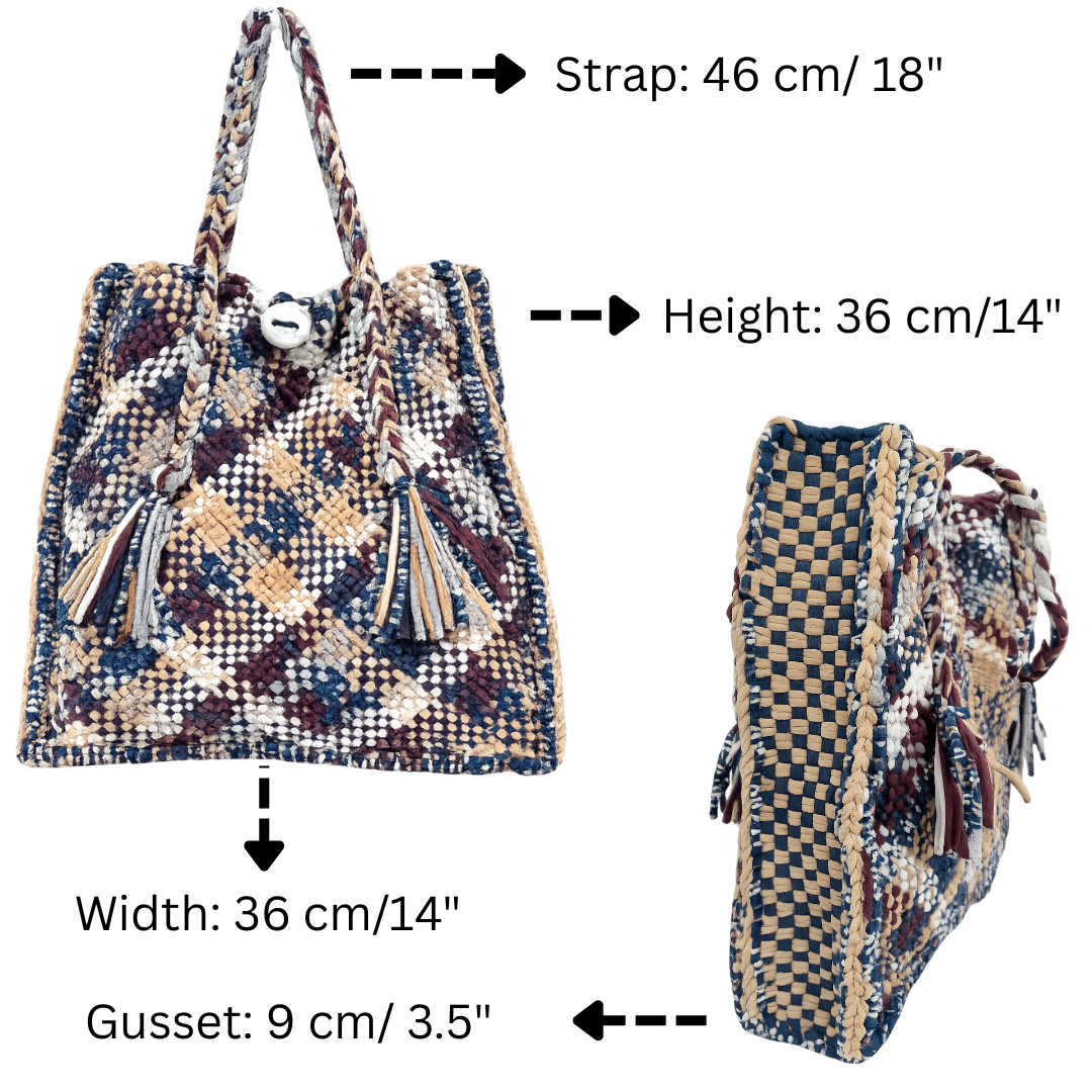 Soft Tote | Hand Carry | Blue, Burgundy, Beige