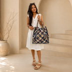 Soft Tote | Hand Carry | Blue, Burgundy, Beige