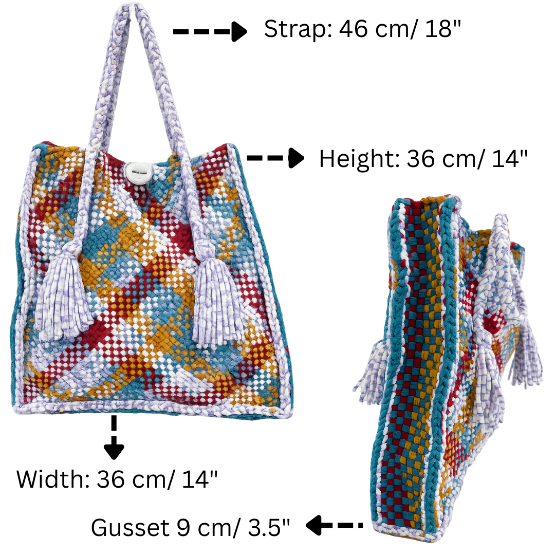 Soft Tote | Hand Carry | Mustard, Stone Blue, Red, Lavender