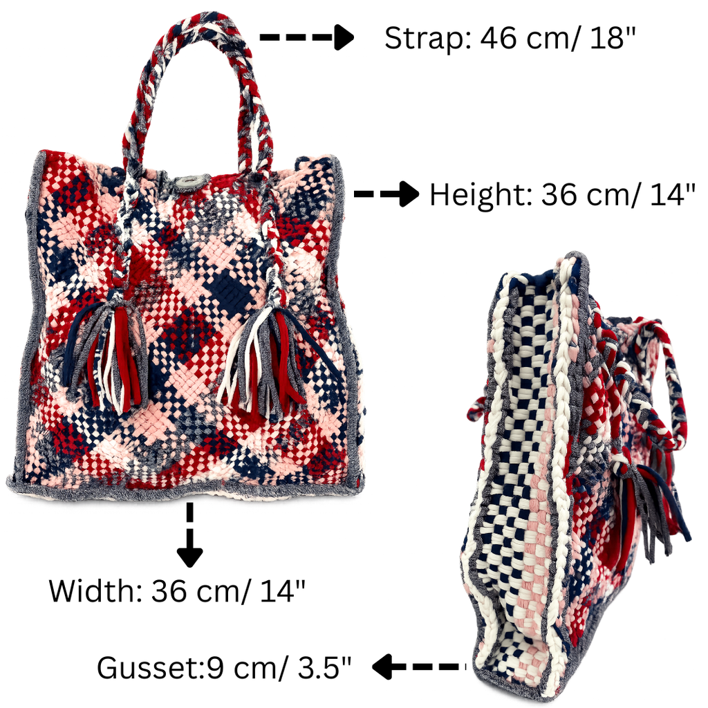 Soft Tote | Hand Carry | Blue, Baby Pink, Dark Blue, Grey