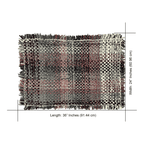 Tassel Floor Rug / Throw Old Rose, Grey, Burgundy, Silver Grey, Navy