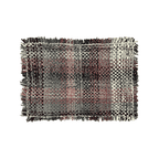 Tassel Floor Rug / Throw Old Rose, Grey, Burgundy, Silver Grey, Navy