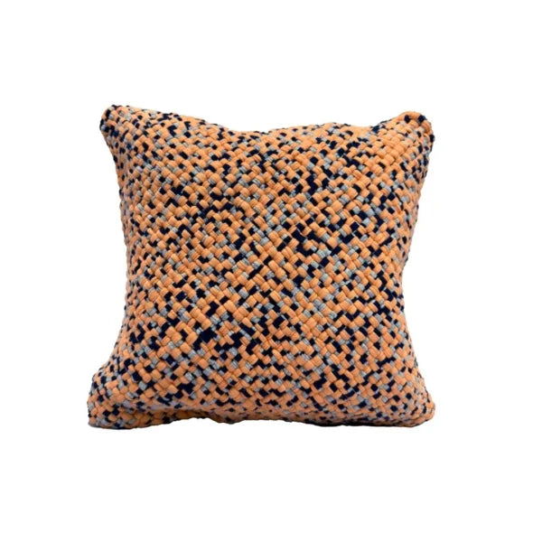 Image of Square Cushion Cover Peach Grey