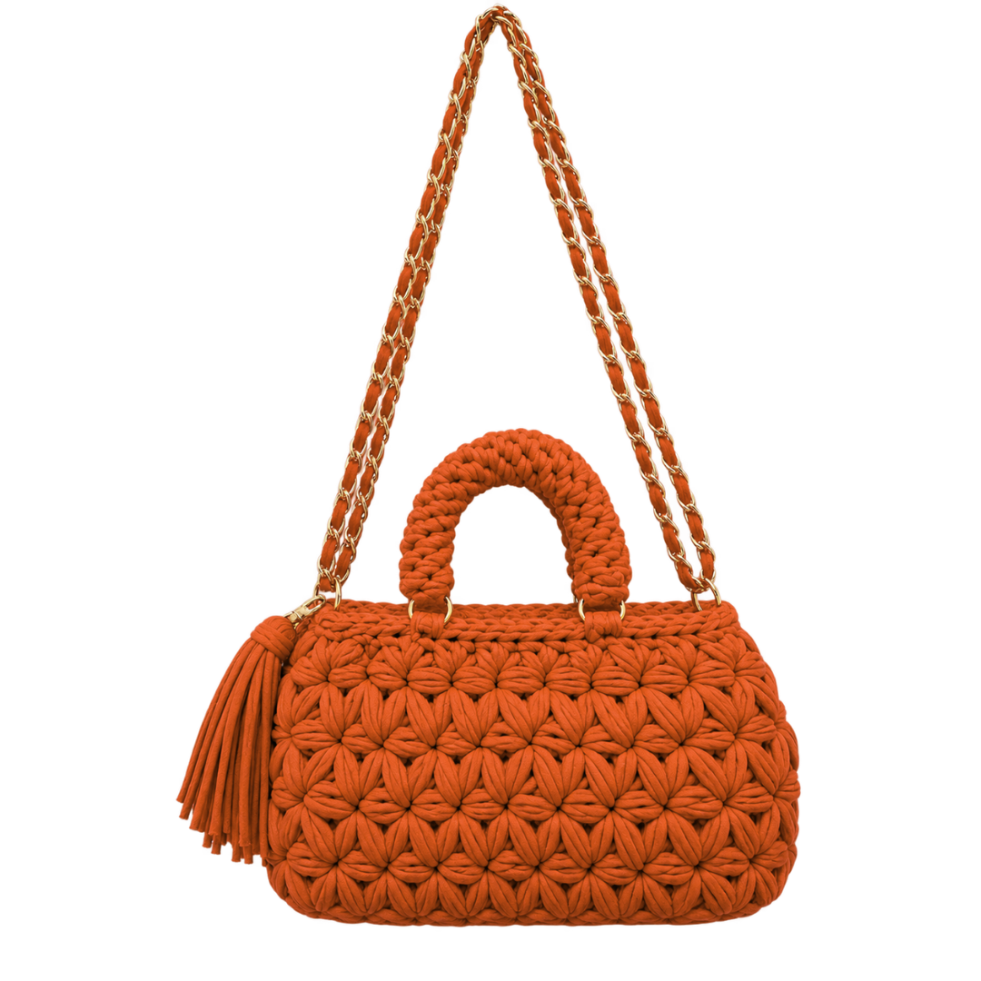 Fleur Bag | Orange / Hand, Shoulder or Crossbody Carry