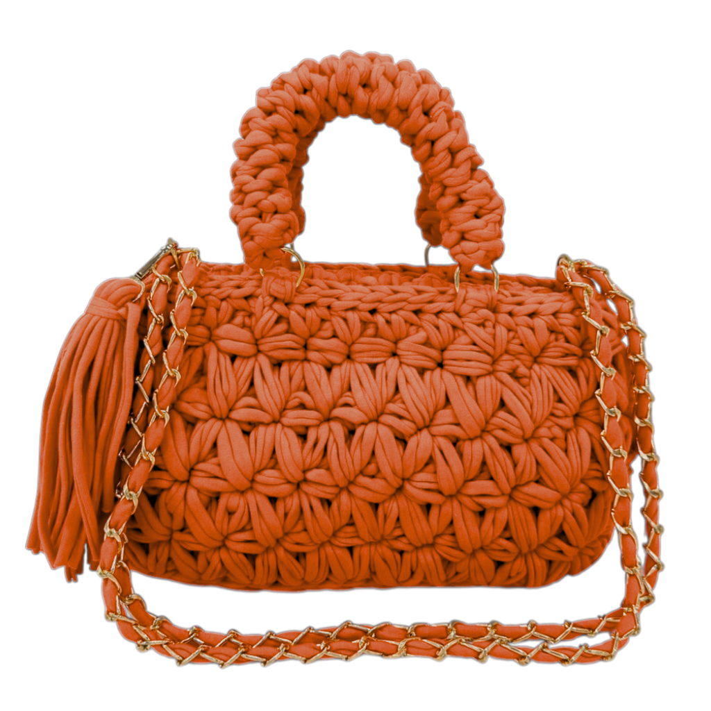 Fleur Bag | Orange / Hand, Shoulder or Crossbody Carry