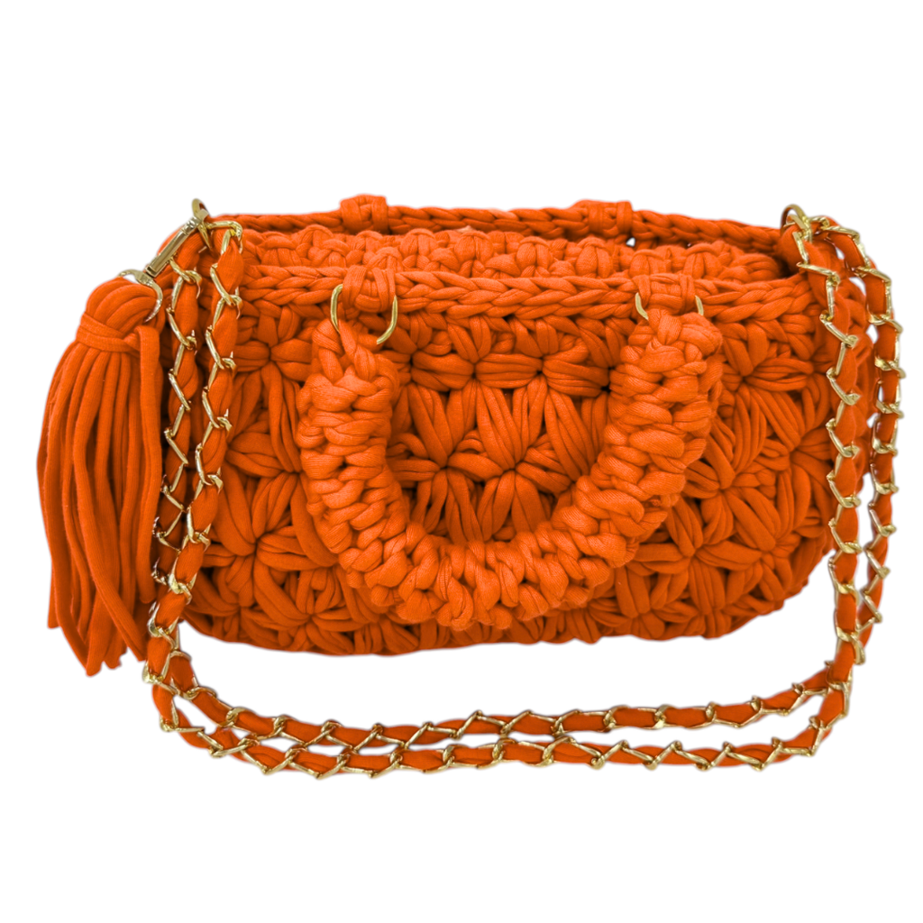 Fleur Bag | Orange / Hand, Shoulder or Crossbody Carry