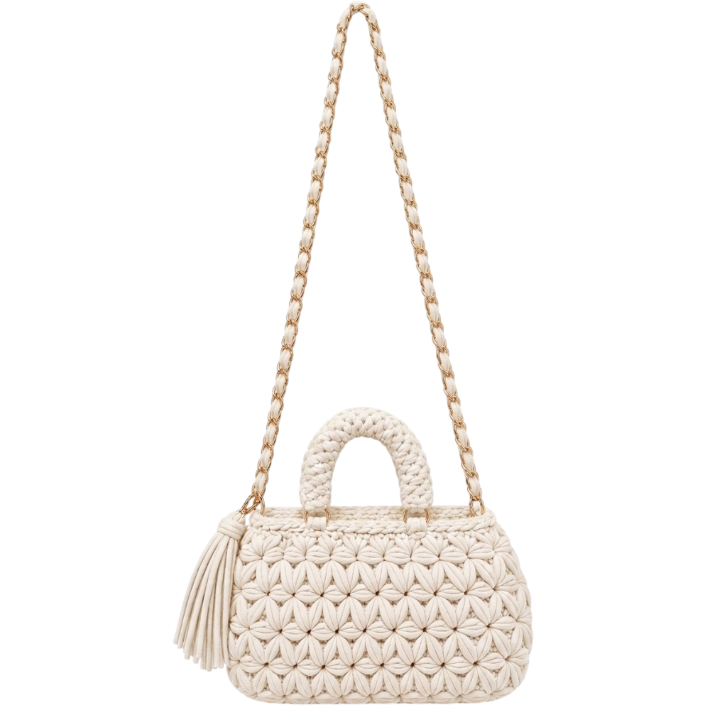 Fleur Bag | White / Hand, Shoulder or Crossbody Carry