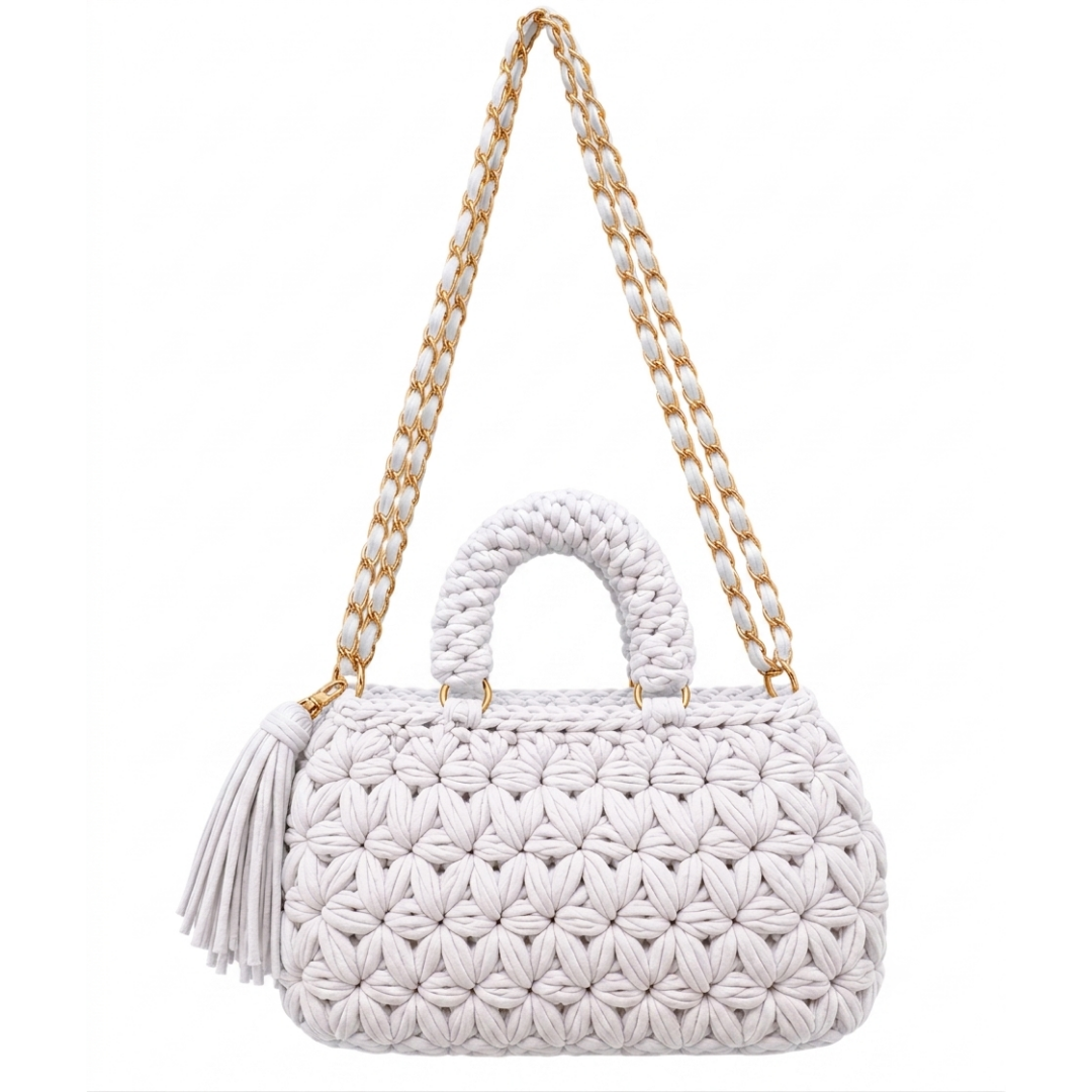 Fleur Bag | White / Hand, Shoulder or Crossbody Carry
