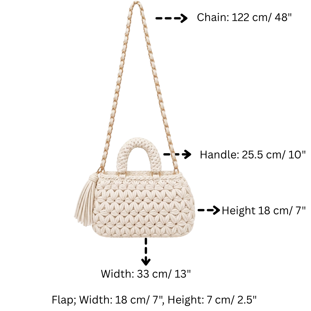 Fleur Bag | White / Hand, Shoulder or Crossbody Carry