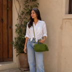 Fleur Bag | Olive Green / Hand, Shoulder or Crossbody Carry