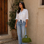 Fleur Bag | Olive Green / Hand, Shoulder or Crossbody Carry