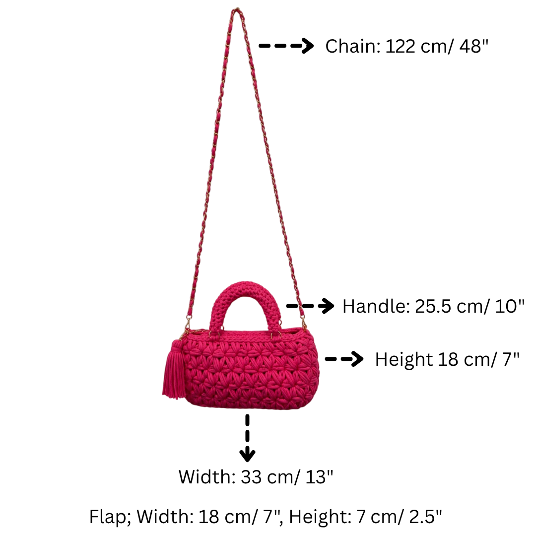 Fleur Bag | Hot Pink / Hand, Shoulder or Crossbody Carry