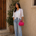 Fleur Bag | Hot Pink / Hand, Shoulder or Crossbody Carry