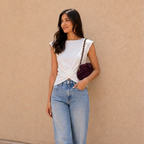 Crochet Snap Clutch | Burgundy/ Hand or Shoulder Carry