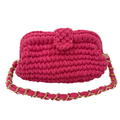 Crochet Snap Clutch | Hot Pink/ Hand or Shoulder Carry