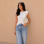 Crochet Snap Clutch | White / Hand or Shoulder Carry
