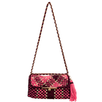 Mosaic Radiance Bag | Bubblegum Pink, Burgundy / Shoulder Carry