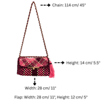 Mosaic Radiance Bag | Bubblegum Pink, Burgundy / Shoulder Carry