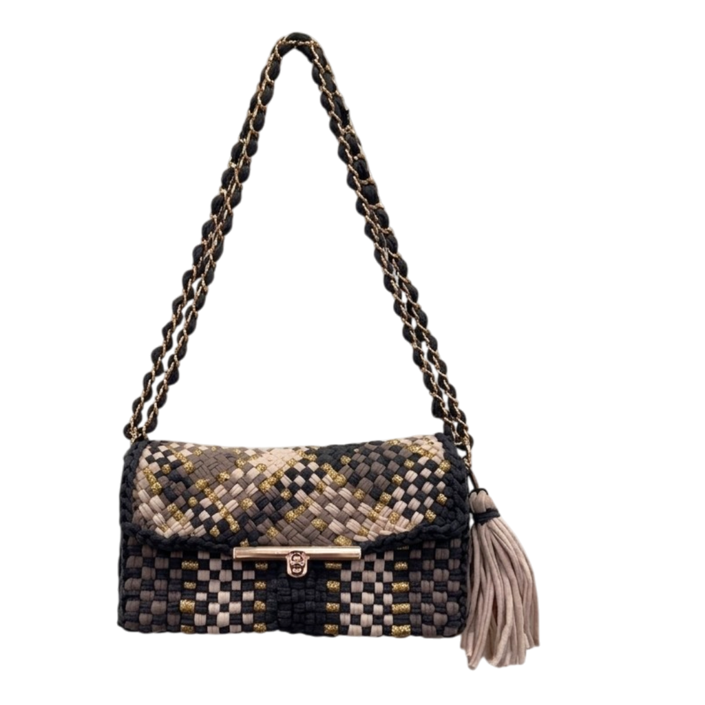 Mosaic Radiance Bag | Navy, Off White, Grey / Shoulder Carry