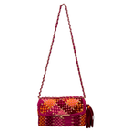 Mosaic Radiance Bag | Berry Maroon, Fuchsia Pink, Orange / Shoulder Carry