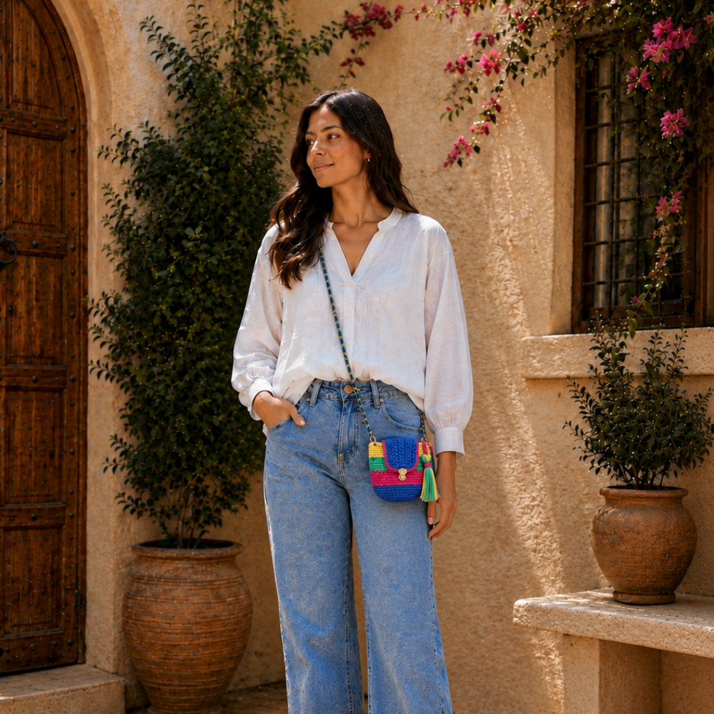 Crochet Bucket Sling | Royal Blue, Yellow, Mint Green, Hot Pink / Shoulder or Crossbody Carry