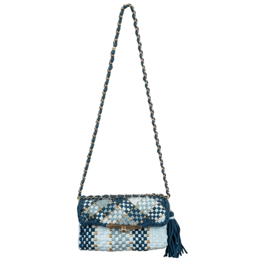 Mosaic Radiance Bag | Shades Of Blues / Shoulder Carry