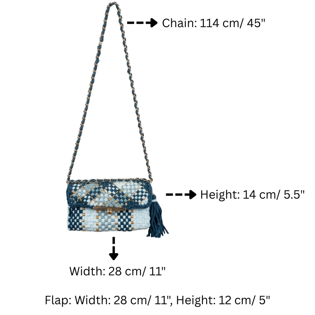 Mosaic Radiance Bag | Shades Of Blues / Shoulder Carry