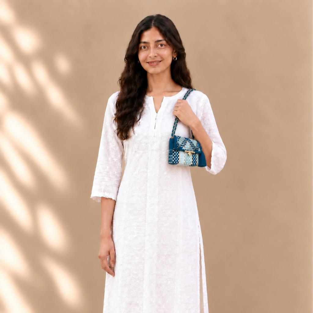 Mosaic Radiance Bag | Shades Of Blues / Shoulder Carry