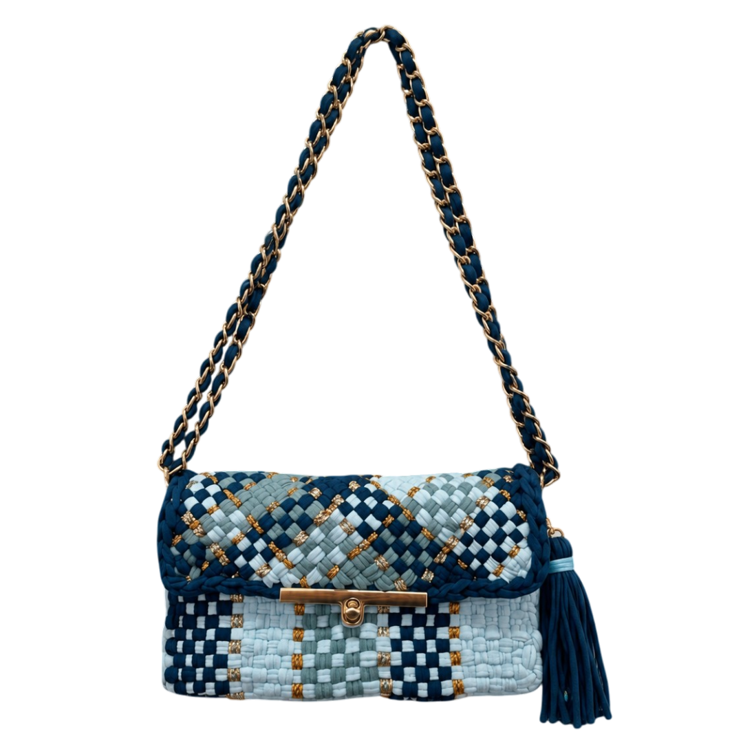 Mosaic Radiance Bag | Shades Of Blues / Shoulder Carry