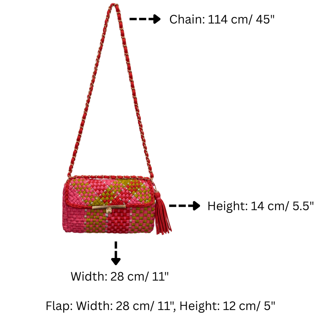 Mosaic Radiance Bag | Vivid Pink, Lime Green, Tangerine / Shoulder Carry