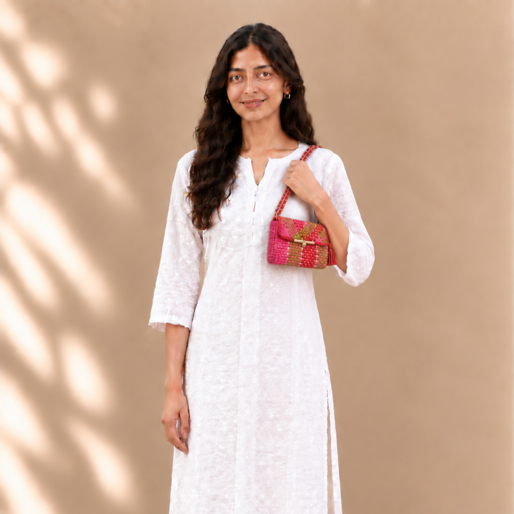Mosaic Radiance Bag | Vivid Pink, Lime Green, Tangerine / Shoulder Carry