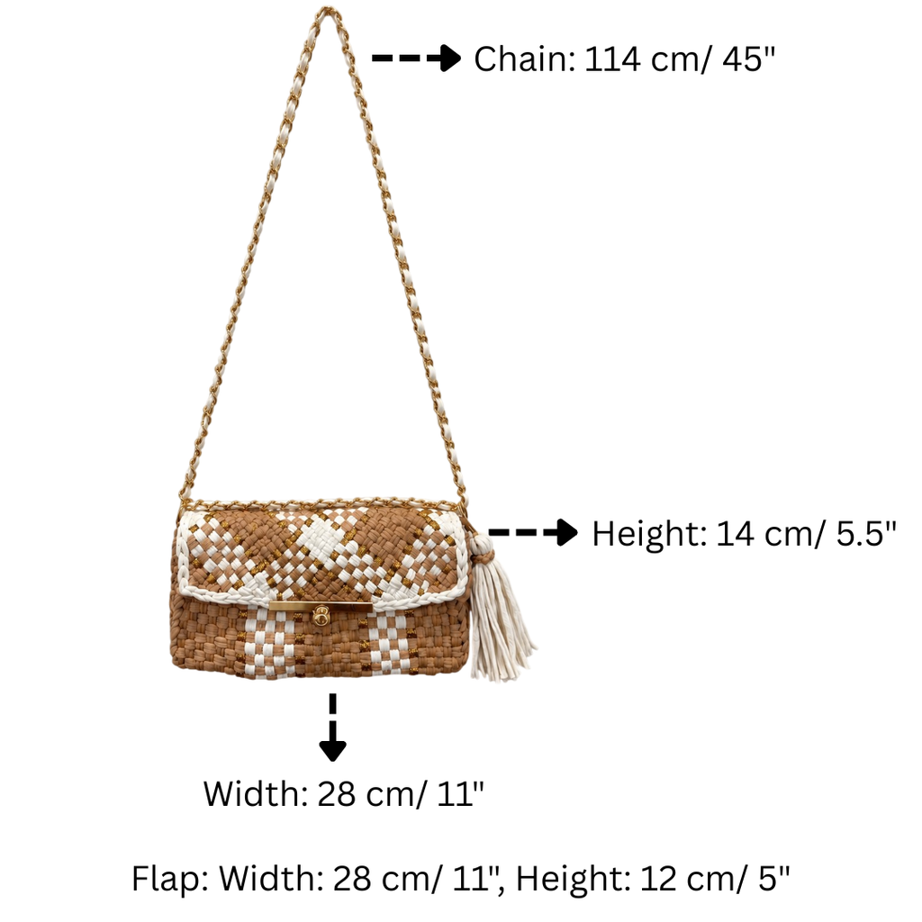 Mosaic Radiance Bag | Beige, Camel, Off White / Shoulder Carry