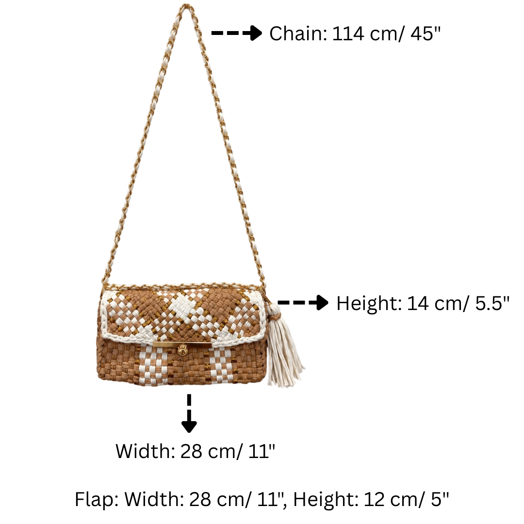 Mosaic Radiance Bag | Beige, Camel, Off White / Shoulder Carry