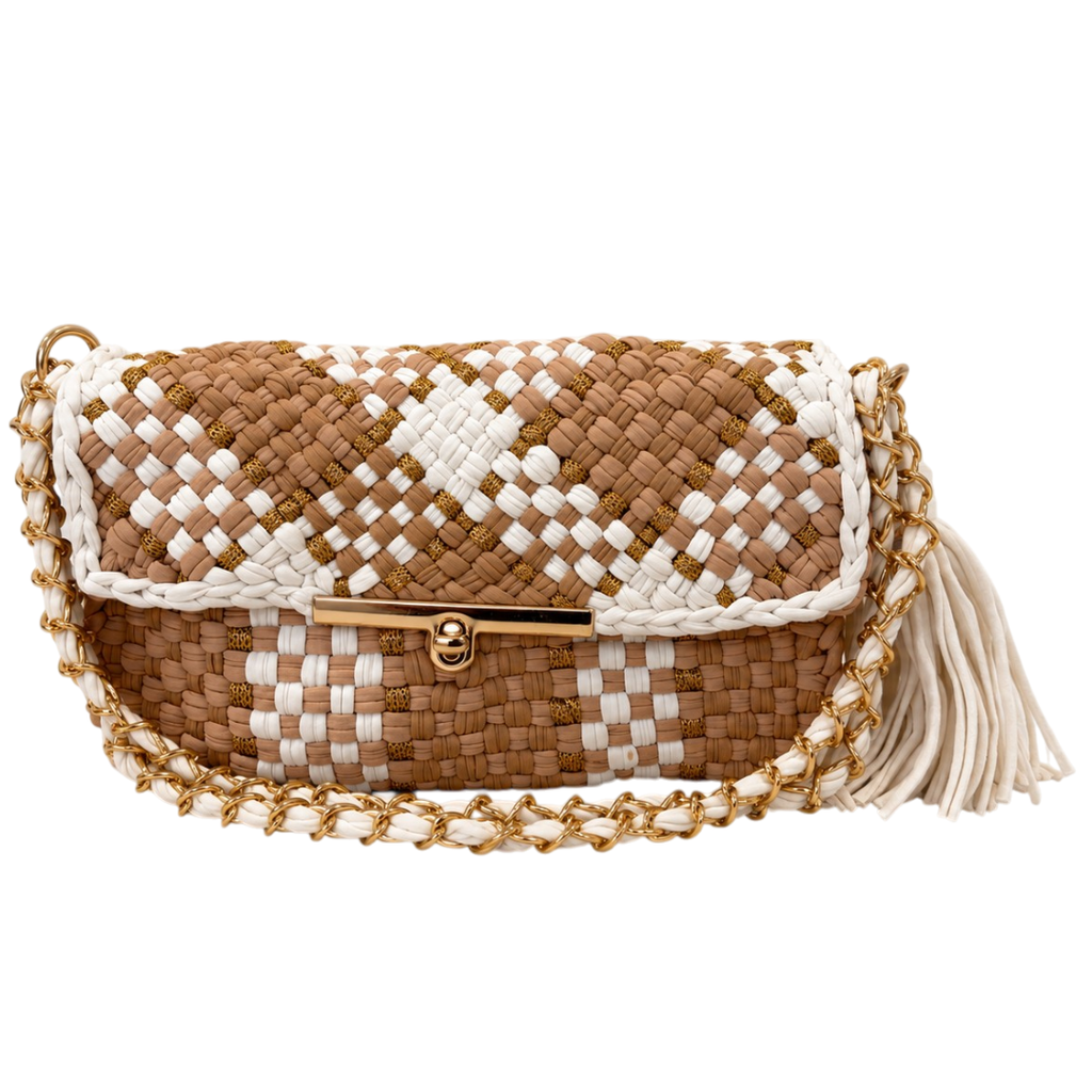 Mosaic Radiance Bag | Beige, Camel, Off White / Shoulder Carry