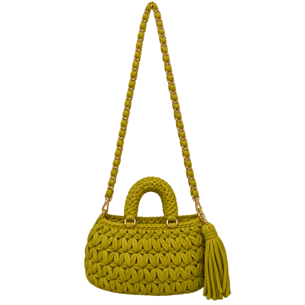 Fleur Bag | Chartreuse / Hand, Shoulder or Crossbody Carry