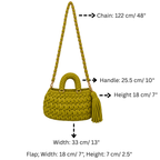 Fleur Bag | Chartreuse / Hand, Shoulder or Crossbody Carry
