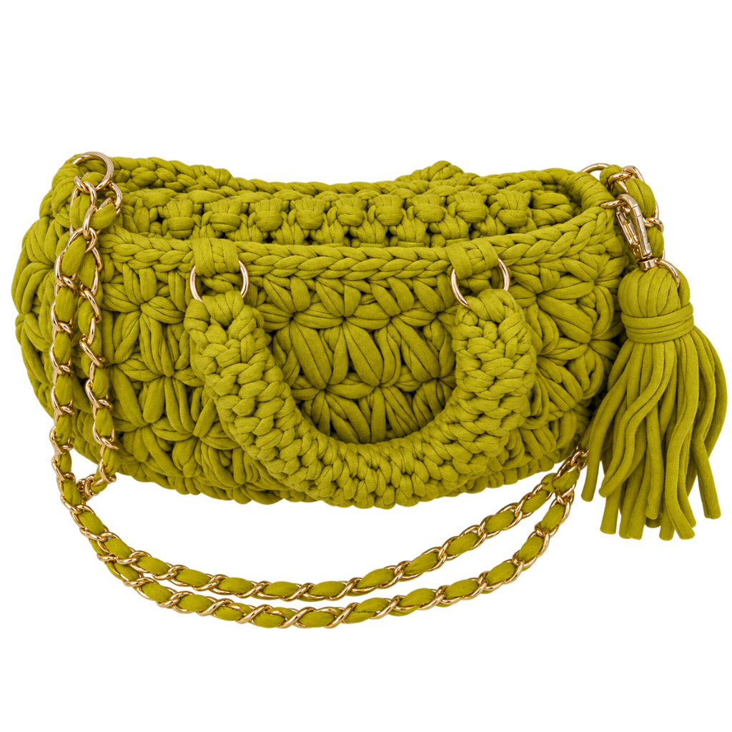 Fleur Bag | Chartreuse / Hand, Shoulder or Crossbody Carry