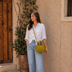 Fleur Bag | Chartreuse / Hand, Shoulder or Crossbody Carry