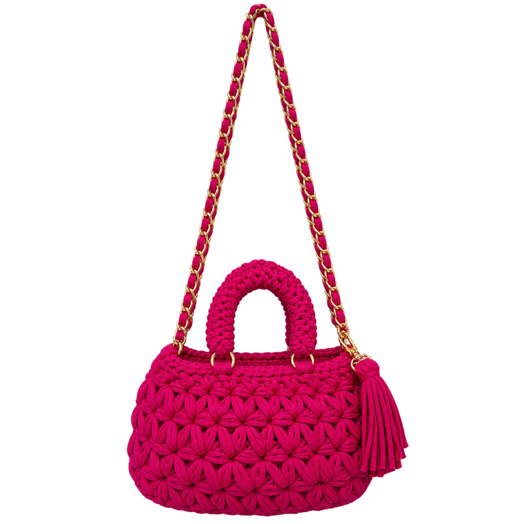 Fleur Bag | Fuchsia Pink / Hand, Shoulder or Crossbody Carry