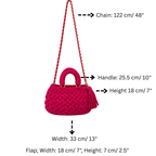 Fleur Bag | Fuchsia Pink / Hand, Shoulder or Crossbody Carry