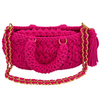 Fleur Bag | Fuchsia Pink / Hand, Shoulder or Crossbody Carry