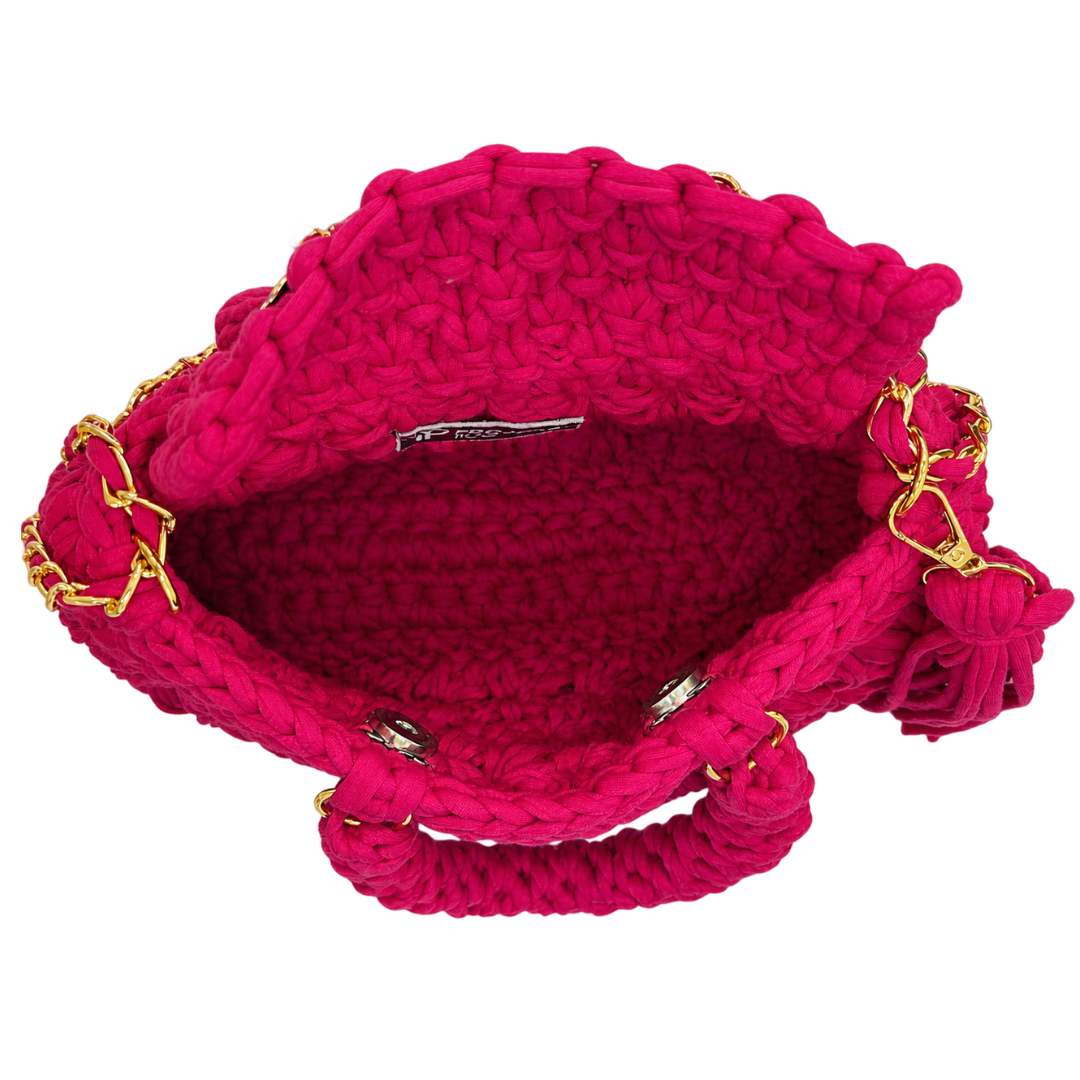 Fleur Bag | Fuchsia Pink / Hand, Shoulder or Crossbody Carry