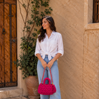 Fleur Bag | Fuchsia Pink / Hand, Shoulder or Crossbody Carry