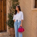 Fleur Bag | Fuchsia Pink / Hand, Shoulder or Crossbody Carry